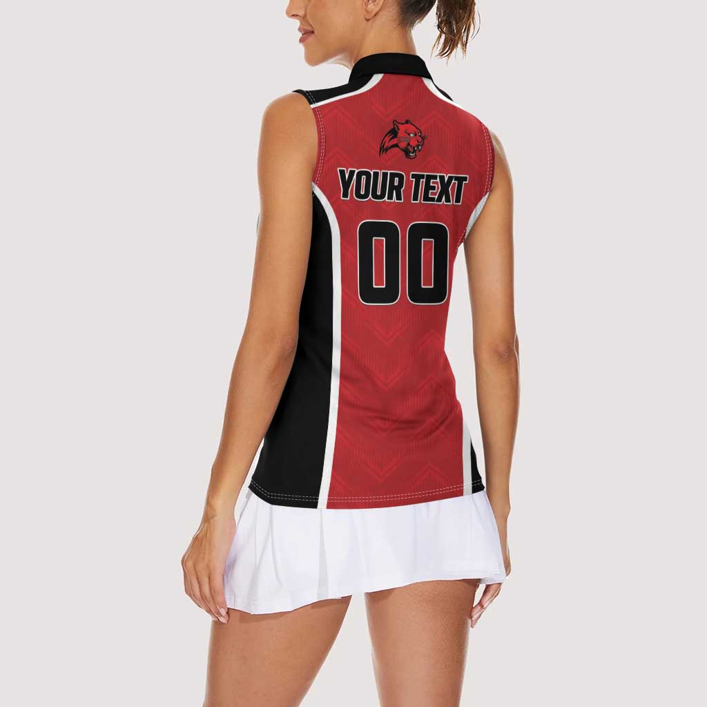 Panteras Guatemala Rugby Custom Women Sleeveless Polo Shirt Siempre Fuertes Siempre Panteras - Wonder Print Shop