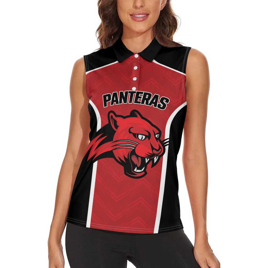 Panteras Guatemala Rugby Custom Women Sleeveless Polo Shirt Siempre Fuertes Siempre Panteras - Wonder Print Shop