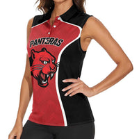 Panteras Guatemala Rugby Custom Women Sleeveless Polo Shirt Siempre Fuertes Siempre Panteras - Wonder Print Shop
