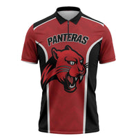 Panteras Guatemala Rugby Custom Zipper Polo Shirt Siempre Fuertes Siempre Panteras - Wonder Print Shop