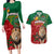 Morocco Independence Day Couples Matching Long Sleeve Bodycon Dress and Hawaiian Shirt Barbary Lion With Moussier Redstart - Wonder Print Shop