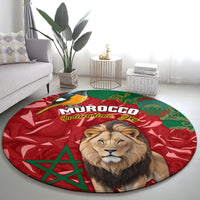 morocco-independence-day-round-carpet-barbary-lion-with-moussier-redstart