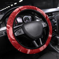 Morocco Independence Day Steering Wheel Cover Barbary Lion With Moussier Redstart - Wonder Print Shop