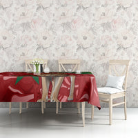 Morocco Independence Day Tablecloth Barbary Lion With Moussier Redstart - Wonder Print Shop