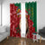 Morocco Independence Day Window Curtain Barbary Lion With Moussier Redstart - Wonder Print Shop