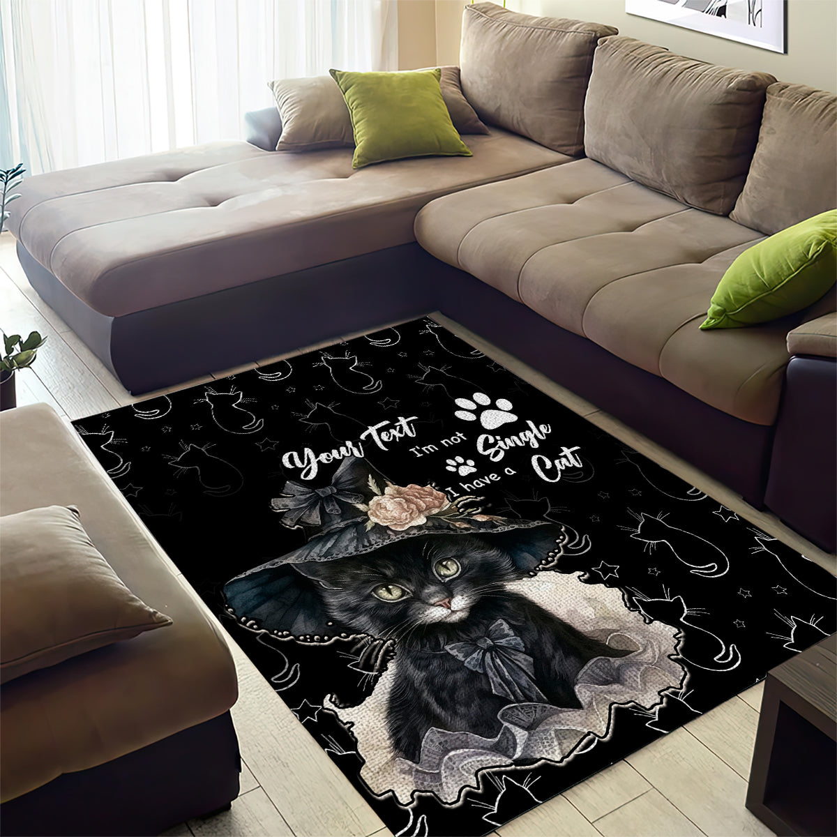 Single Day Area Rug I Am Not Single I Have A Cat - Wonder Print Shop