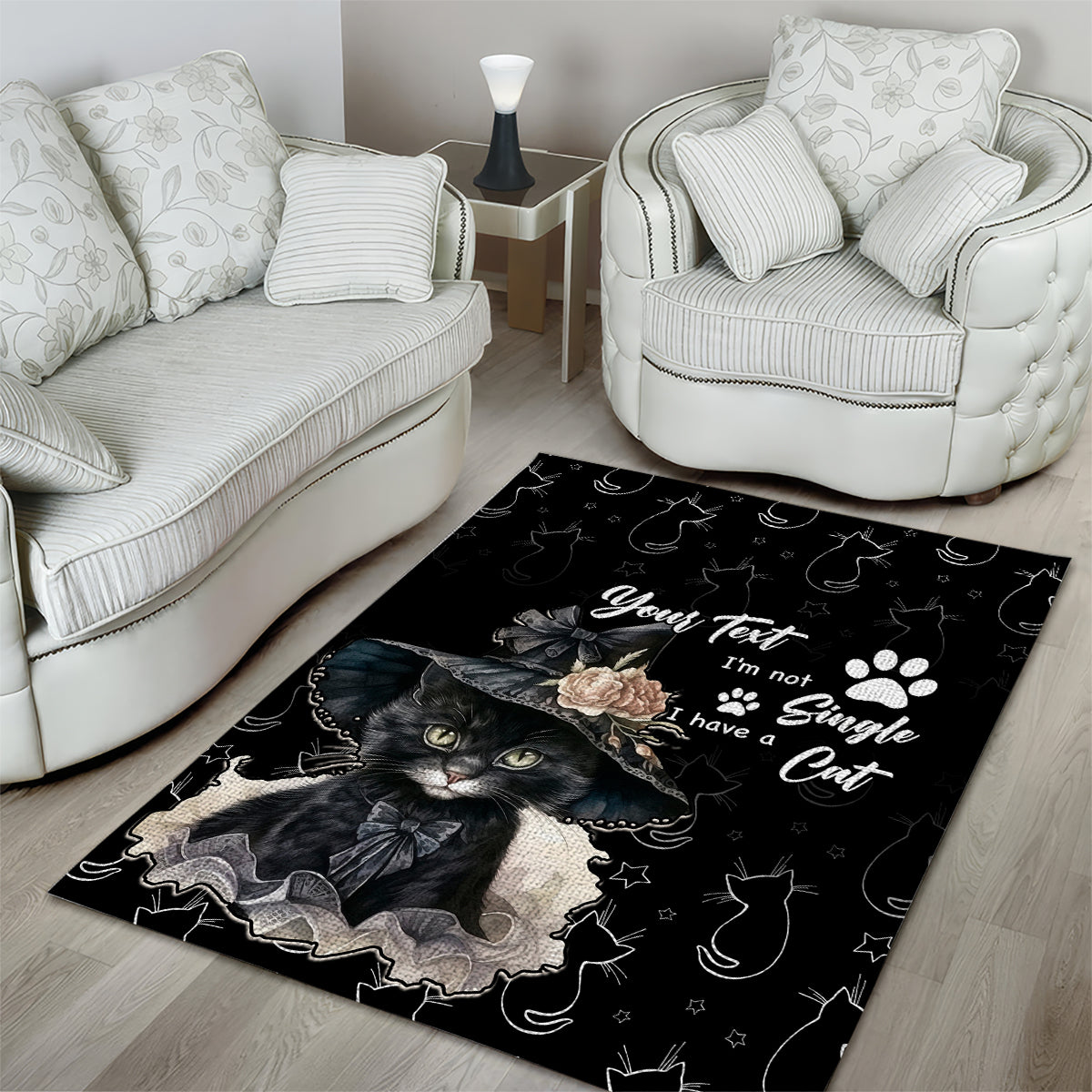 Single Day Area Rug I Am Not Single I Have A Cat - Wonder Print Shop