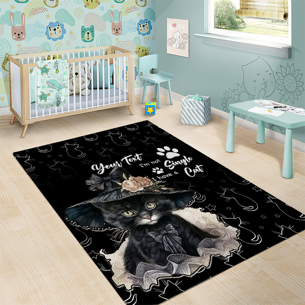 Single Day Area Rug I Am Not Single I Have A Cat - Wonder Print Shop