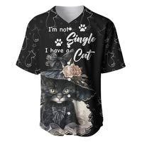 Single Day Baseball Jersey I Am Not Single I Have A Cat - Wonder Print Shop