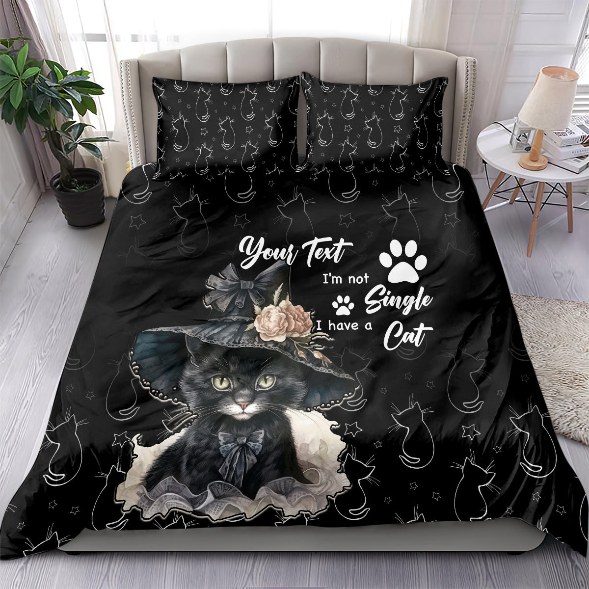 Single Day Bedding Set I Am Not Single I Have A Cat - Wonder Print Shop