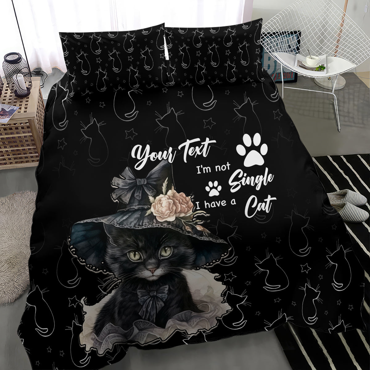 Single Day Bedding Set I Am Not Single I Have A Cat - Wonder Print Shop