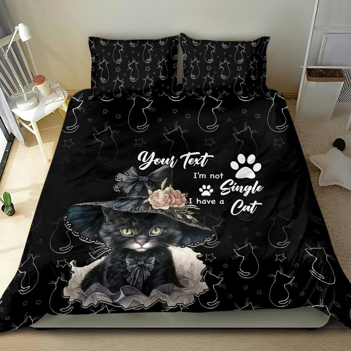 Single Day Bedding Set I Am Not Single I Have A Cat - Wonder Print Shop