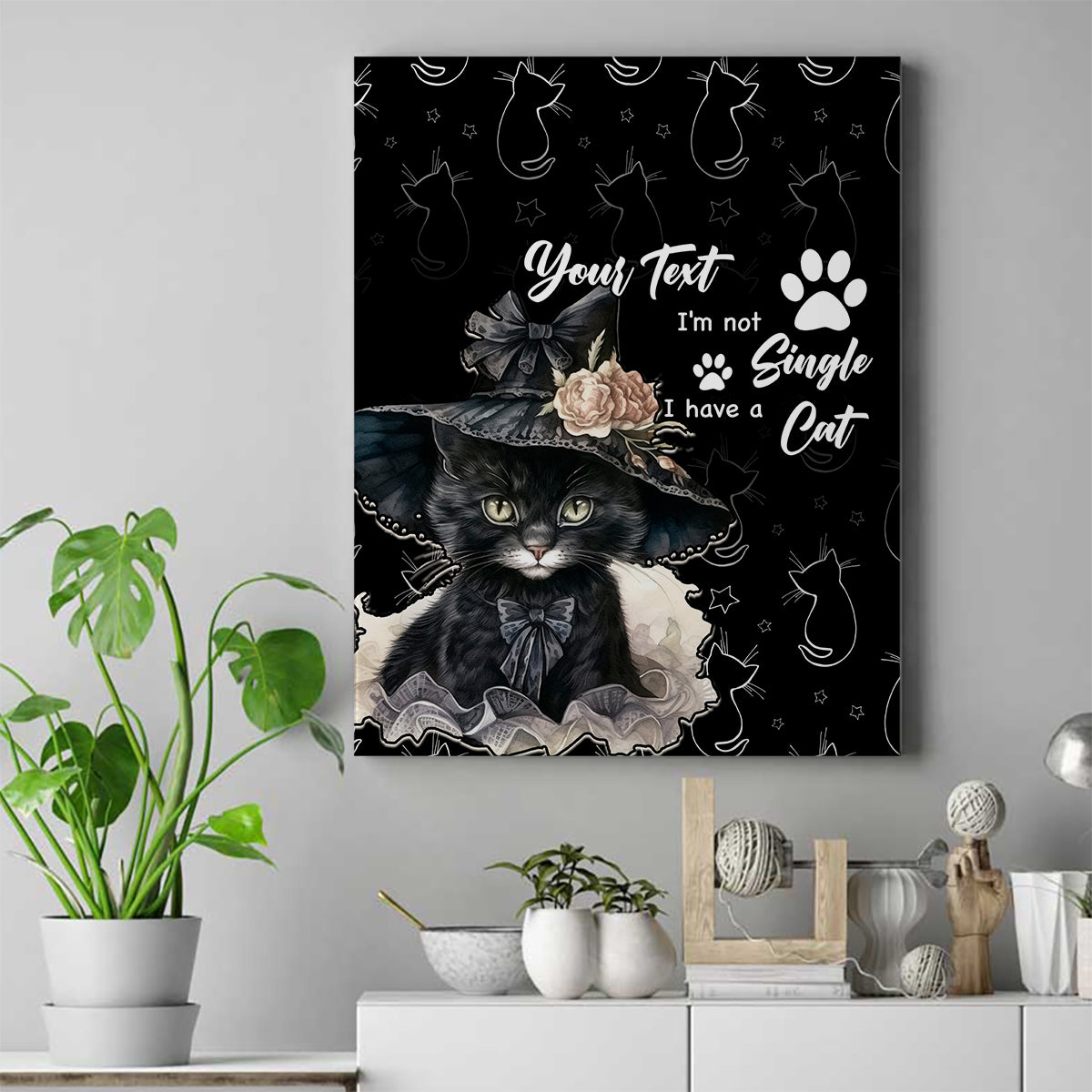 Single Day Canvas Wall Art I Am Not Single I Have A Cat - Wonder Print Shop