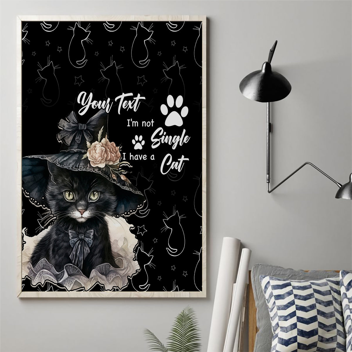 Single Day Canvas Wall Art I Am Not Single I Have A Cat - Wonder Print Shop
