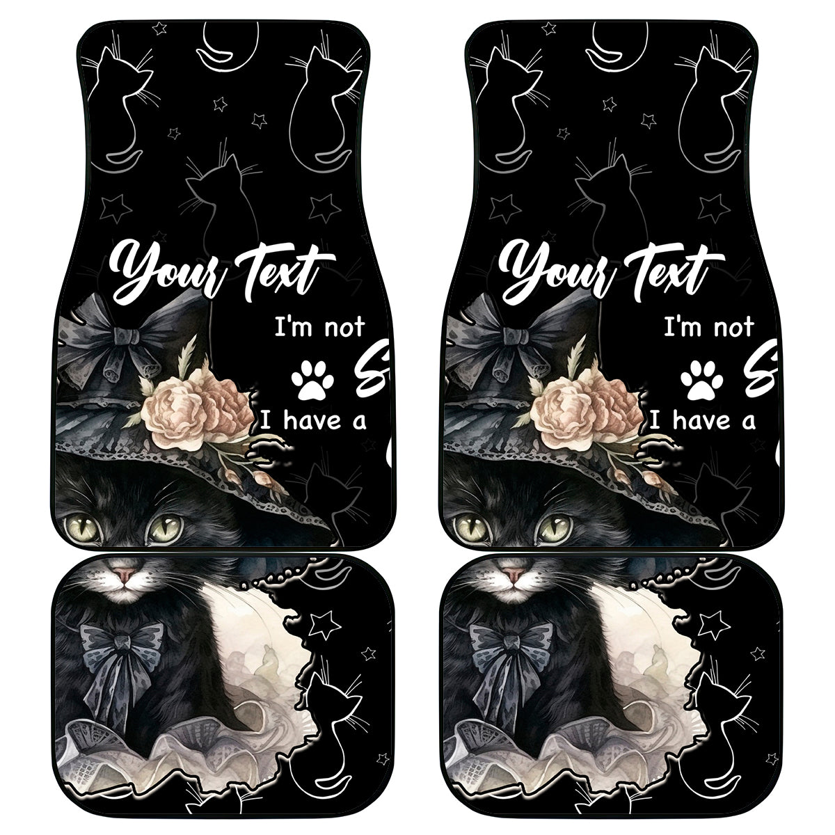 Single Day Car Mats I Am Not Single I Have A Cat - Wonder Print Shop