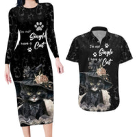 Single Day Couples Matching Long Sleeve Bodycon Dress and Hawaiian Shirt I Am Not Single I Have A Cat - Wonder Print Shop