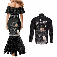 single-day-couples-matching-mermaid-dress-and-long-sleeve-button-shirts-i-am-not-single-i-have-a-cat