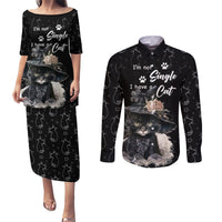 Single Day Couples Matching Puletasi Dress and Long Sleeve Button Shirts I Am Not Single I Have A Cat - Wonder Print Shop