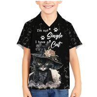 Single Day Family Matching Mermaid Dress and Hawaiian Shirt I Am Not Single I Have A Cat - Wonder Print Shop