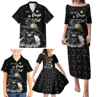Single Day Family Matching Puletasi Dress and Hawaiian Shirt I Am Not Single I Have A Cat - Wonder Print Shop