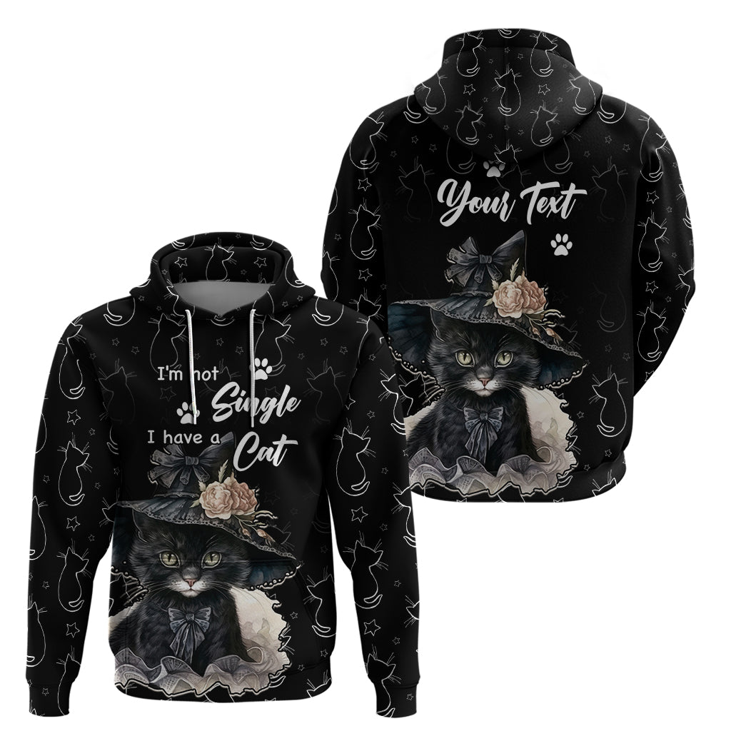 Single Day Hoodie I Am Not Single I Have A Cat - Wonder Print Shop