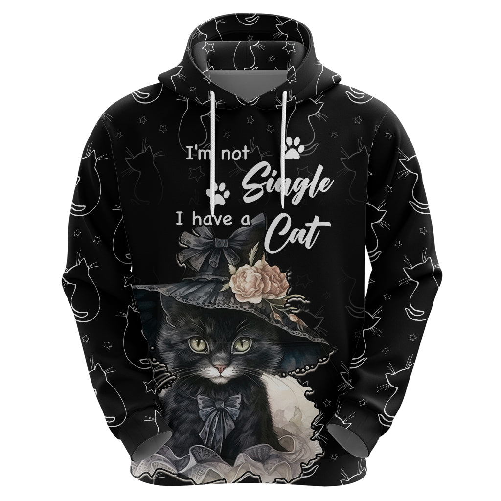Single Day Hoodie I Am Not Single I Have A Cat - Wonder Print Shop