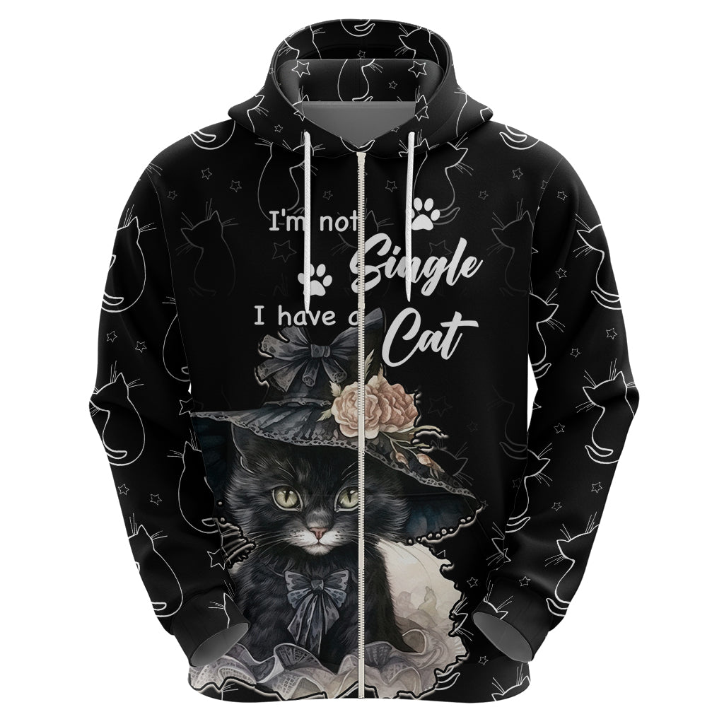 Single Day Hoodie I Am Not Single I Have A Cat - Wonder Print Shop