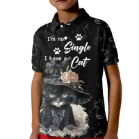 Single Day Kid Polo Shirt I Am Not Single I Have A Cat - Wonder Print Shop