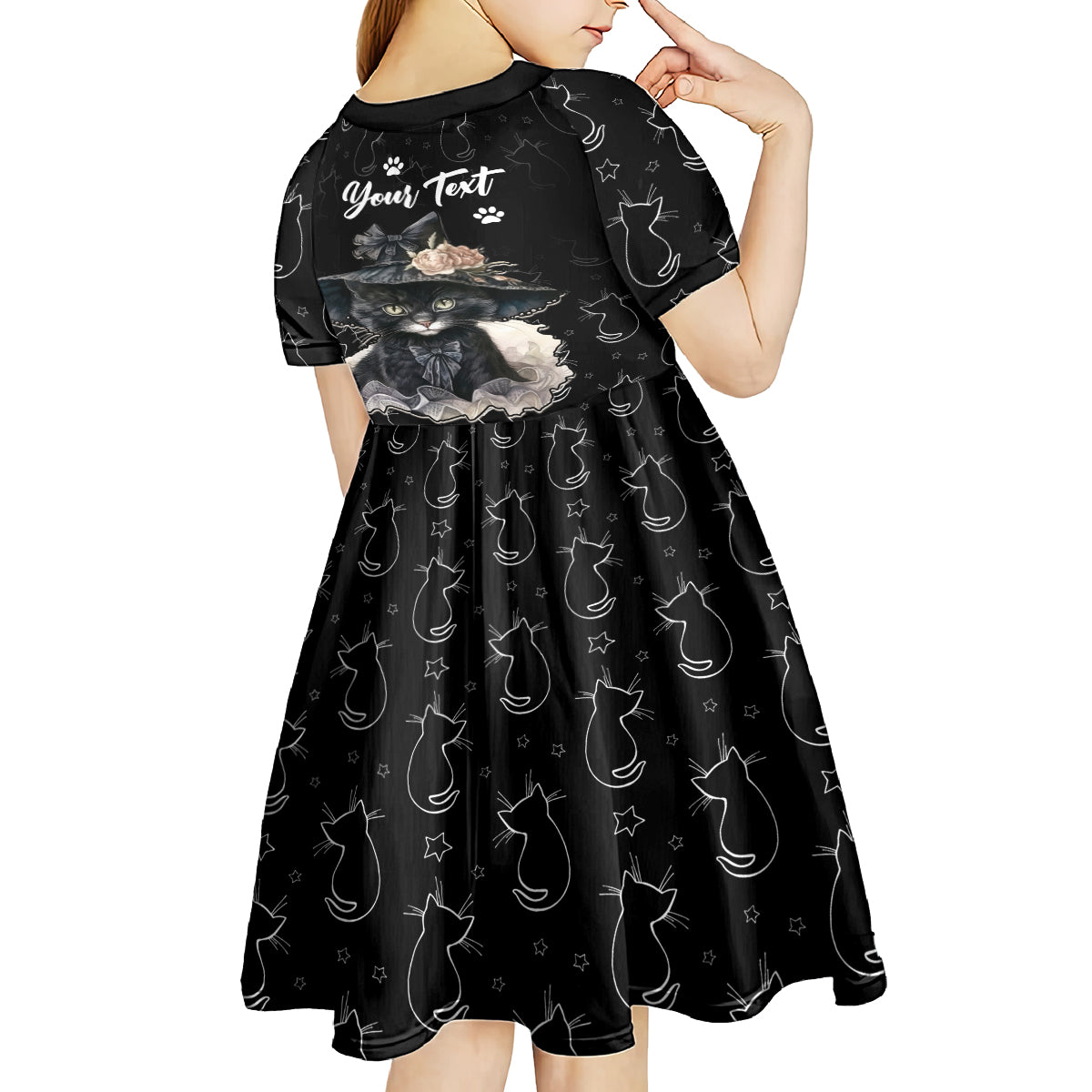 Single Day Kid Short Sleeve Dress I Am Not Single I Have A Cat - Wonder Print Shop