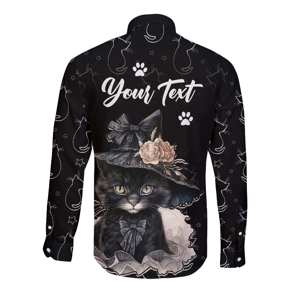 Single Day Long Sleeve Button Shirt I Am Not Single I Have A Cat - Wonder Print Shop