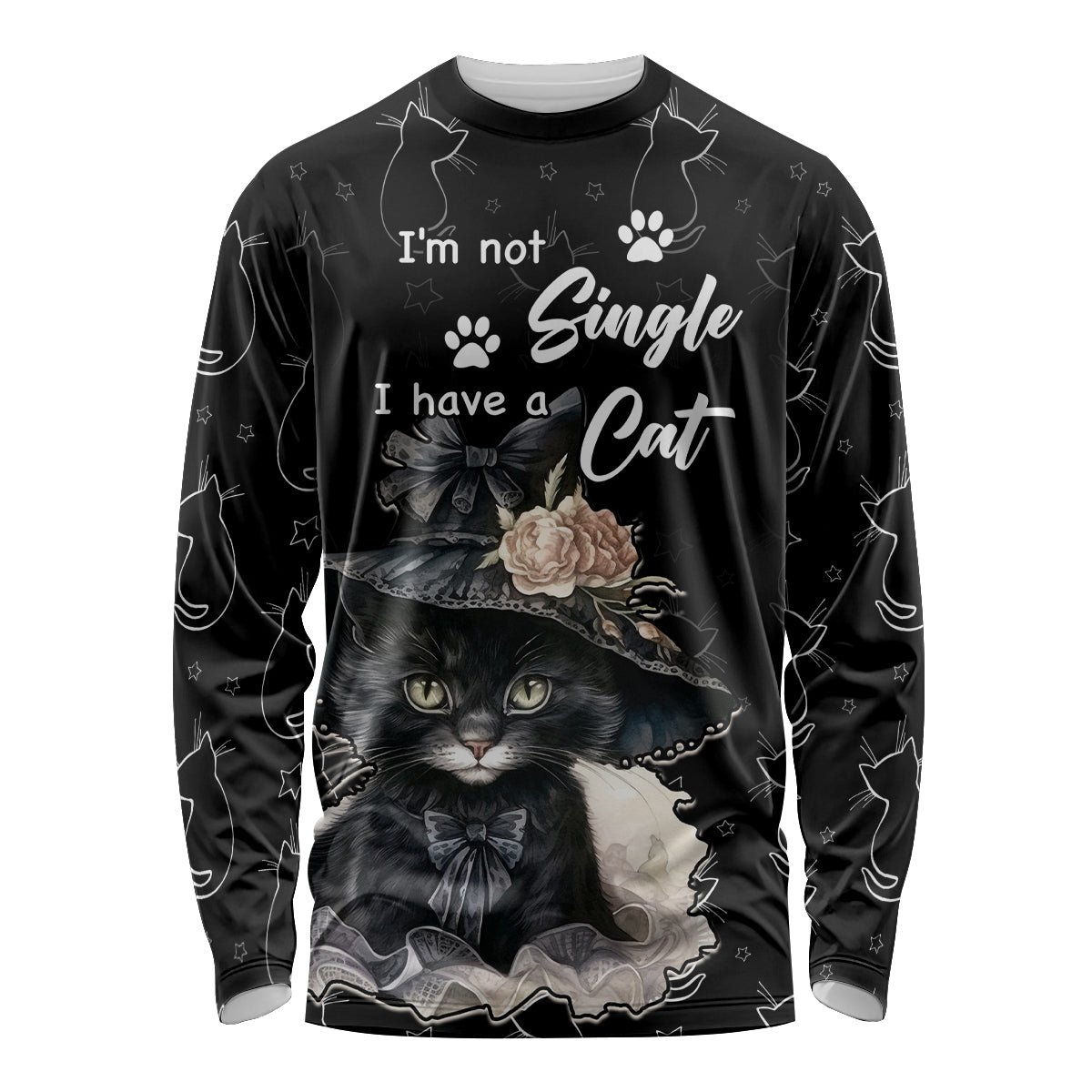 Single Day Long Sleeve Shirt I Am Not Single I Have A Cat - Wonder Print Shop