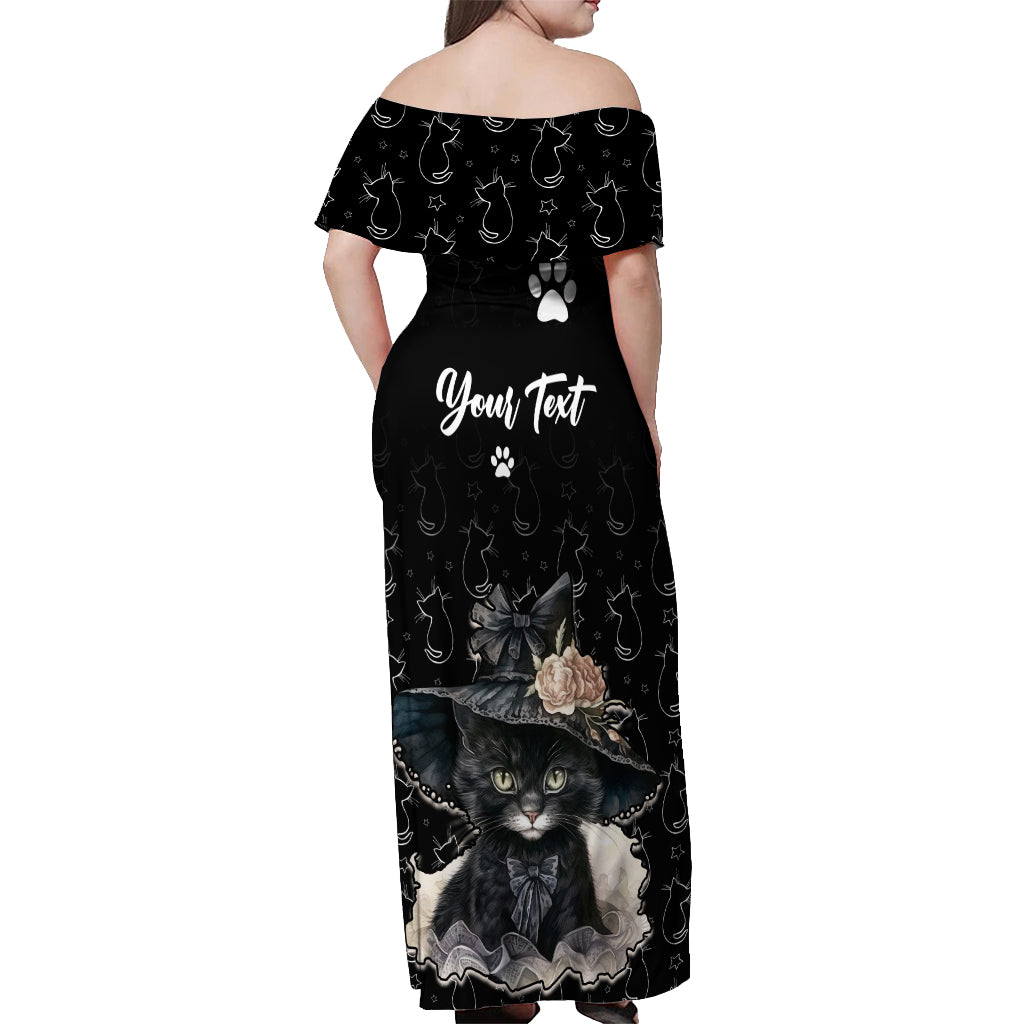 Single Day Off Shoulder Maxi Dress I Am Not Single I Have A Cat - Wonder Print Shop