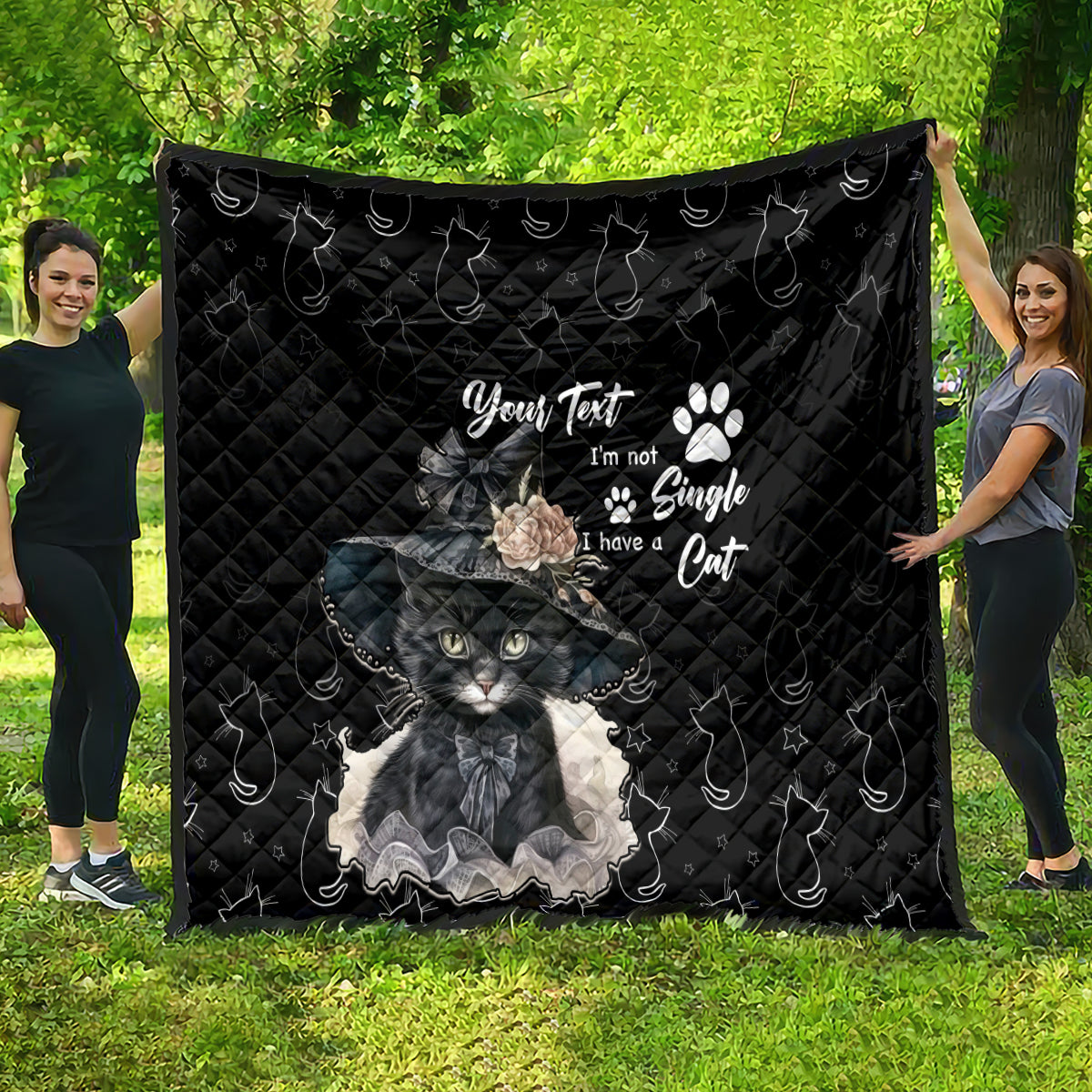 Single Day Quilt I Am Not Single I Have A Cat - Wonder Print Shop