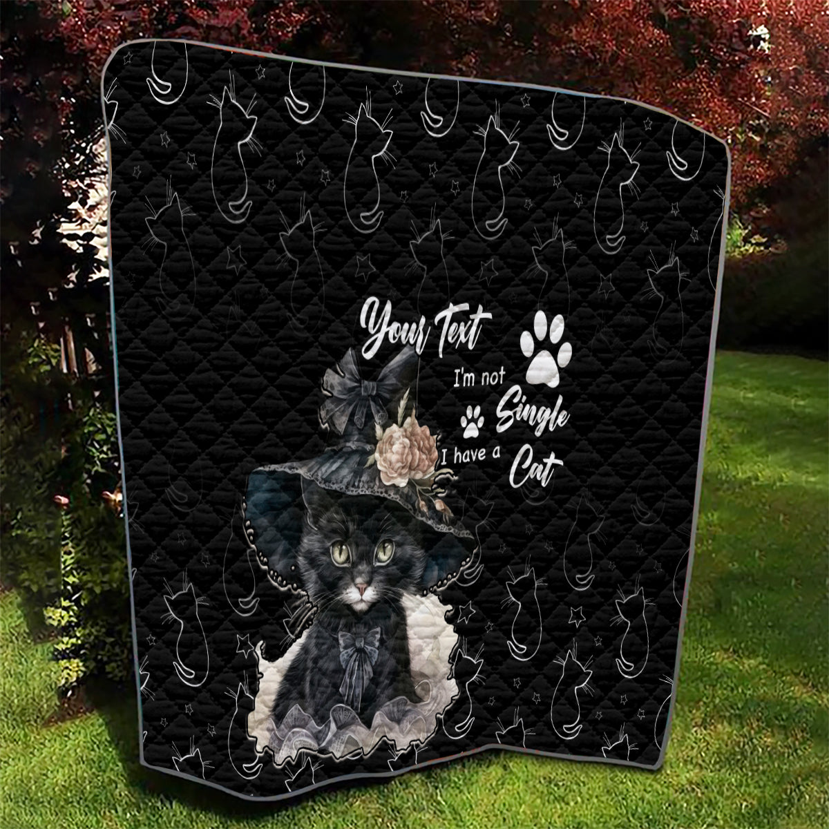 Single Day Quilt I Am Not Single I Have A Cat - Wonder Print Shop