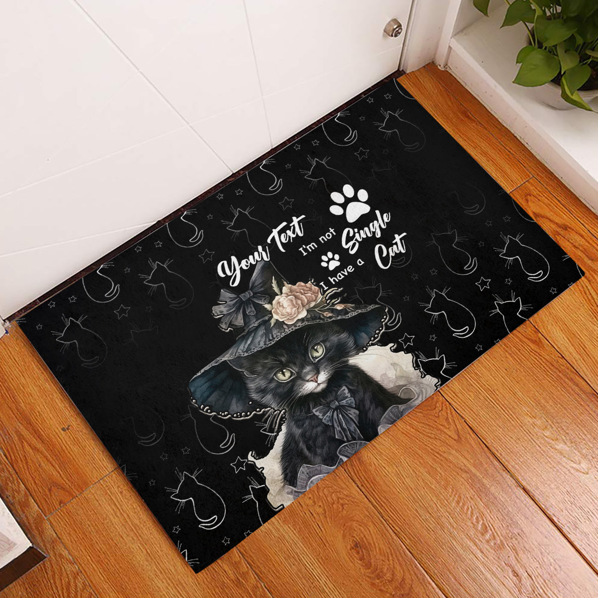 Single Day Rubber Doormat I Am Not Single I Have A Cat - Wonder Print Shop