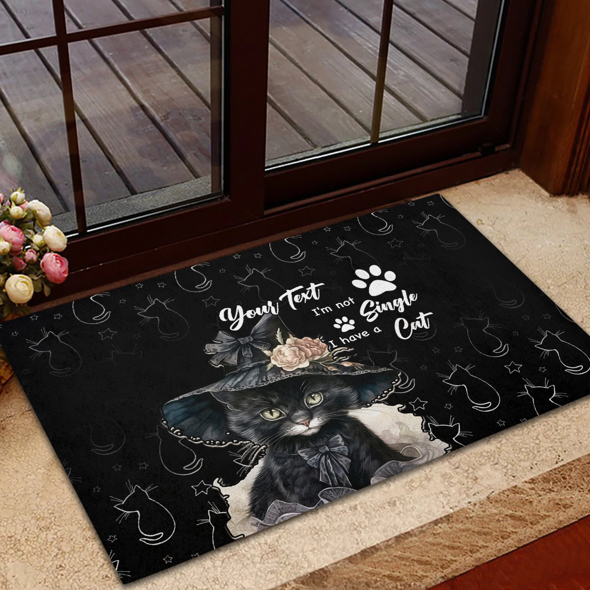 Single Day Rubber Doormat I Am Not Single I Have A Cat - Wonder Print Shop