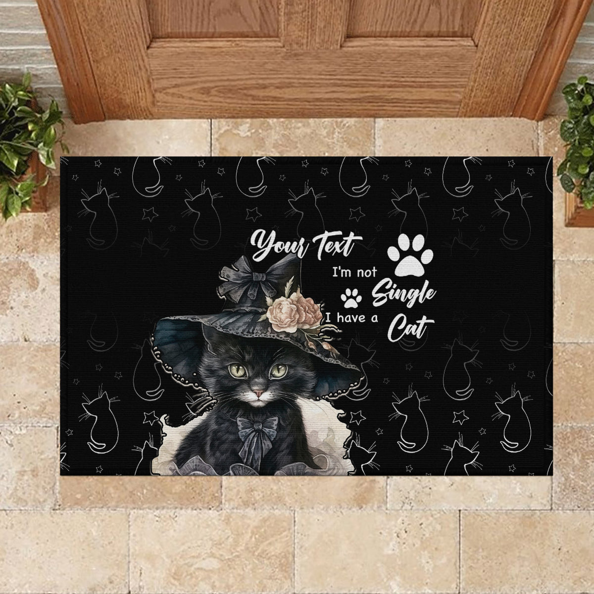 Single Day Rubber Doormat I Am Not Single I Have A Cat - Wonder Print Shop
