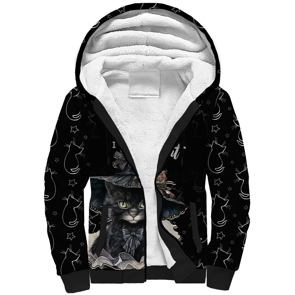 Single Day Sherpa Hoodie I Am Not Single I Have A Cat - Wonder Print Shop