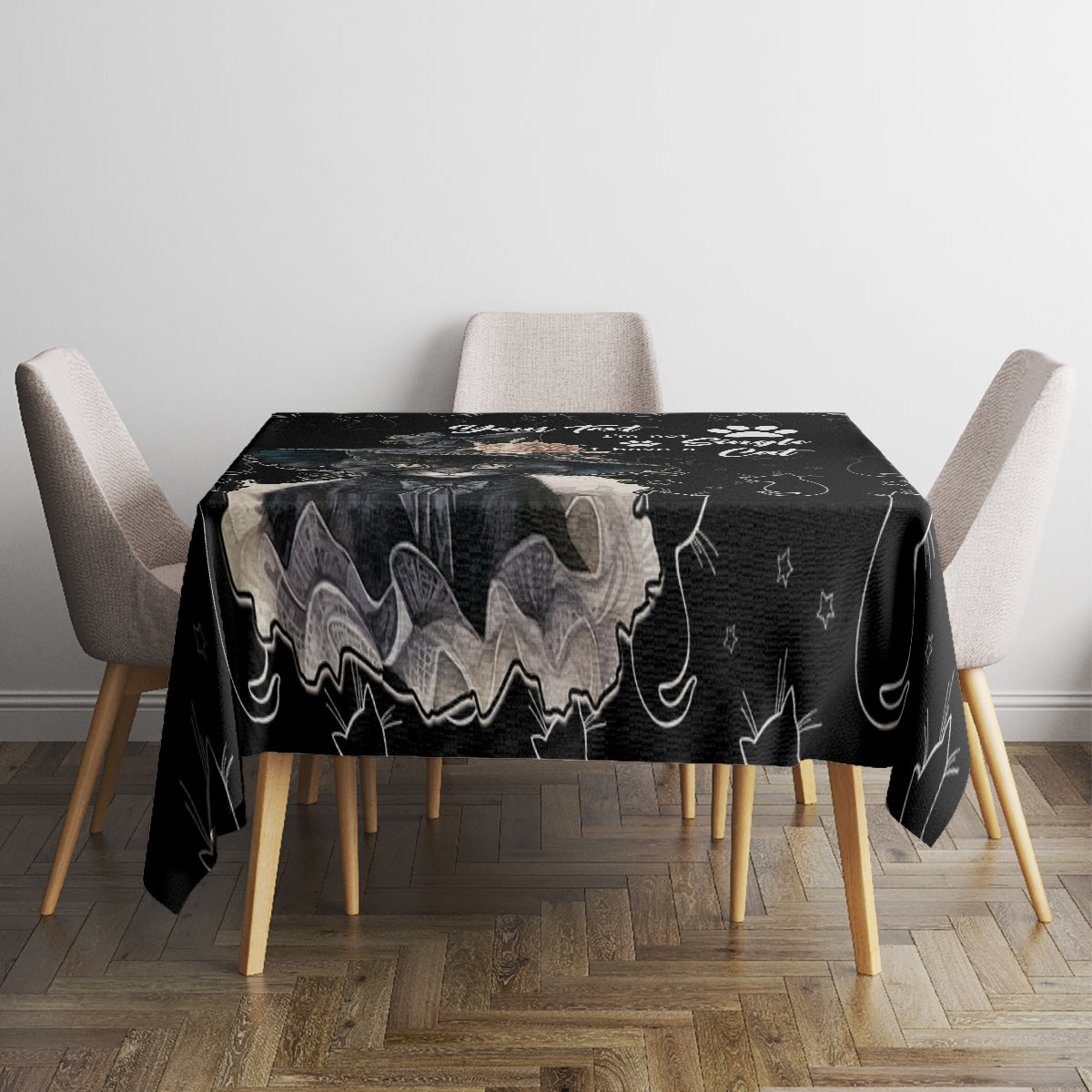 Single Day Tablecloth I Am Not Single I Have A Cat - Wonder Print Shop