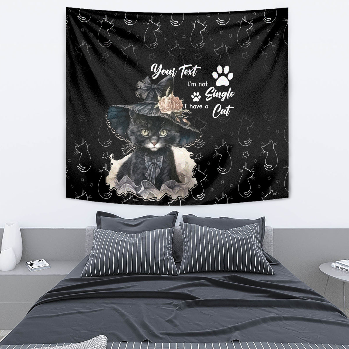 Single Day Tapestry I Am Not Single I Have A Cat - Wonder Print Shop