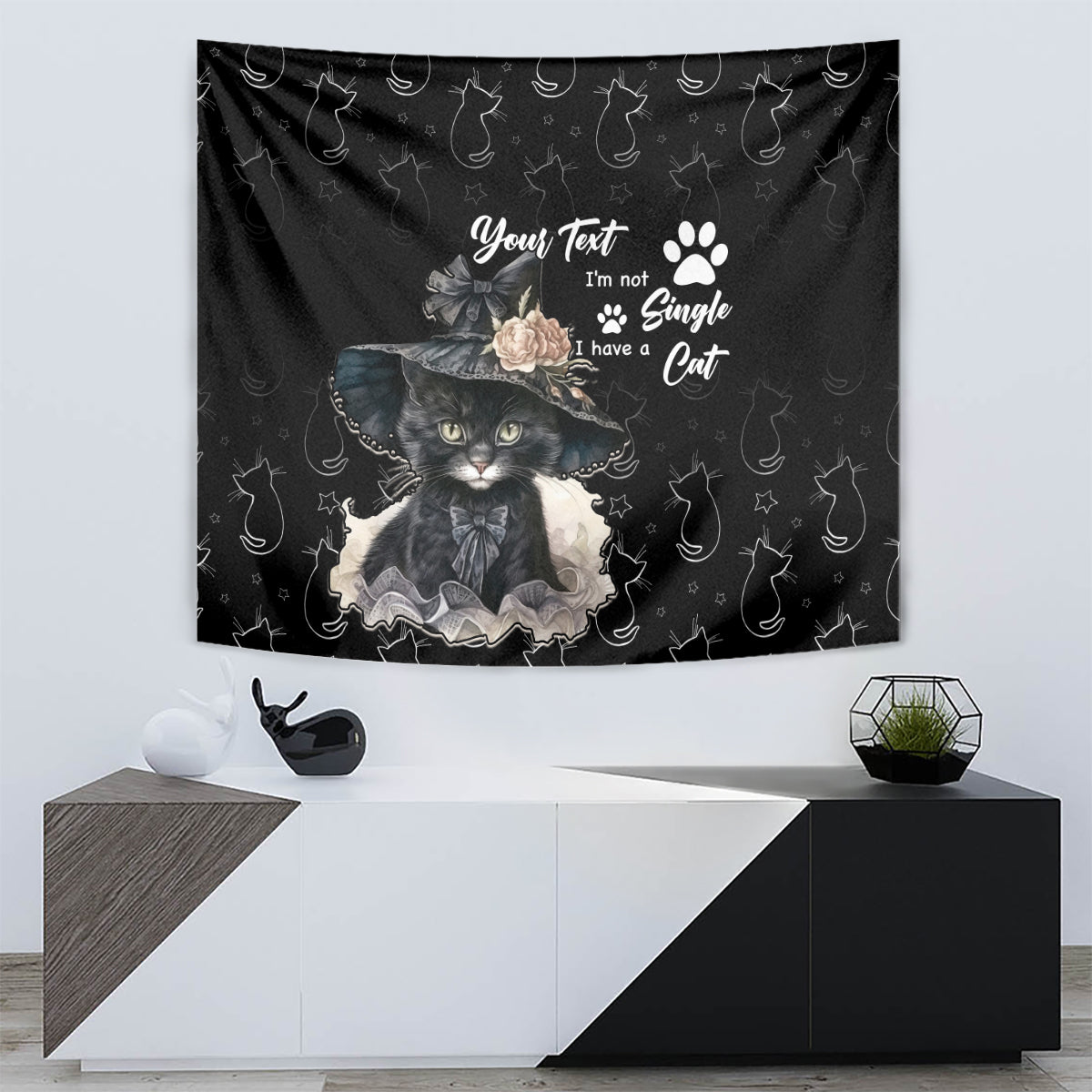 Single Day Tapestry I Am Not Single I Have A Cat - Wonder Print Shop
