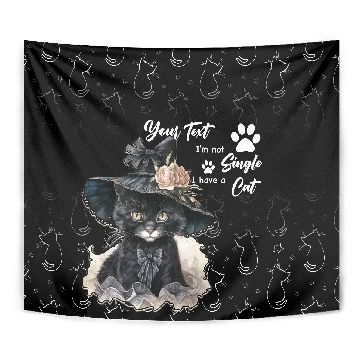 Single Day Tapestry I Am Not Single I Have A Cat - Wonder Print Shop