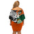 New Zealand and Ireland Rugby Family Matching Off Shoulder Short Dress and Hawaiian Shirt Silver Fern With Shamrock 2023 World Cup - Wonder Print Shop
