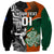 New Zealand and Ireland Rugby Sweatshirt Silver Fern With Shamrock 2023 World Cup - Wonder Print Shop