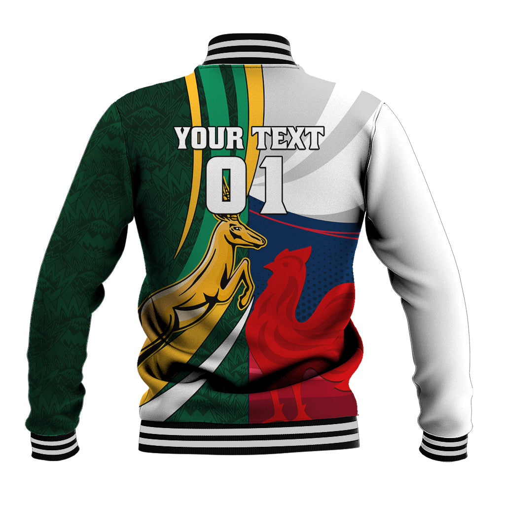 South Africa and France Rugby Baseball Jacket Springbok With Le XV de France 2023 World Cup - Wonder Print Shop