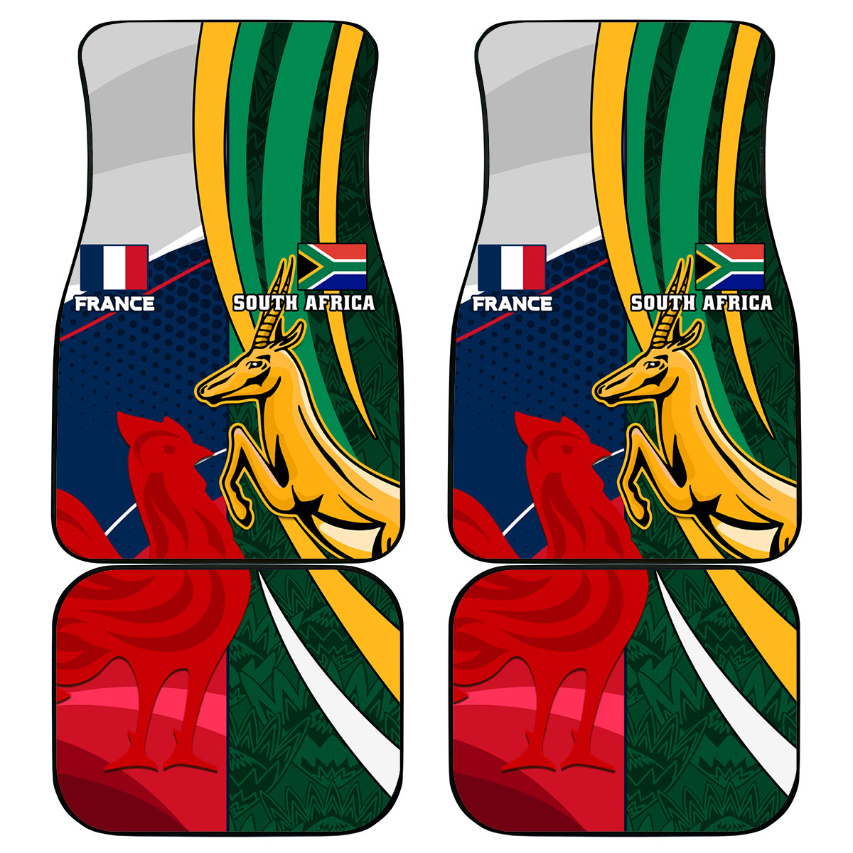 south-africa-and-france-rugby-car-mats-springbok-with-le-xv-de-france-2023-world-cup