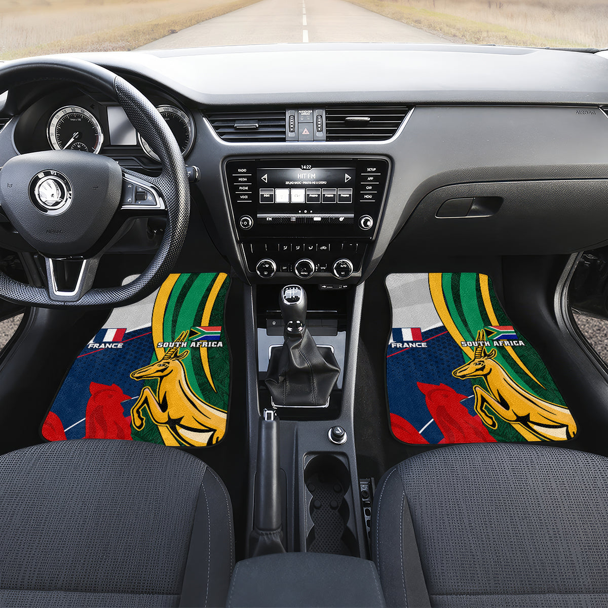 South Africa and France Rugby Car Mats Springbok With Le XV de France 2023 World Cup - Wonder Print Shop