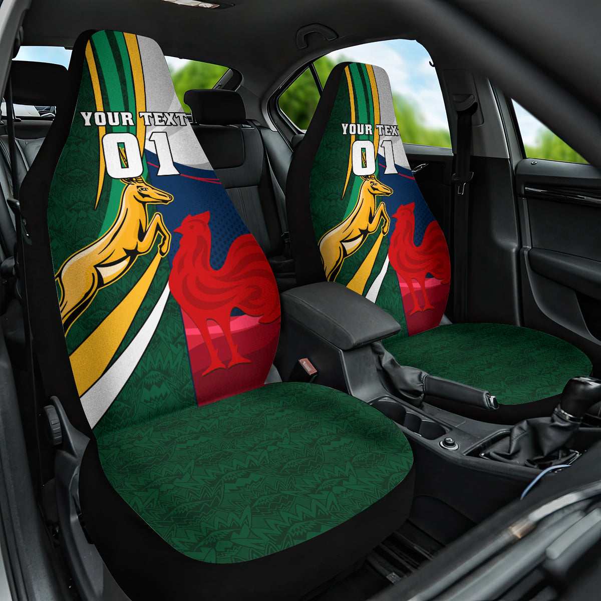 south-africa-and-france-rugby-car-seat-cover-springbok-with-le-xv-de-france-2023-world-cup