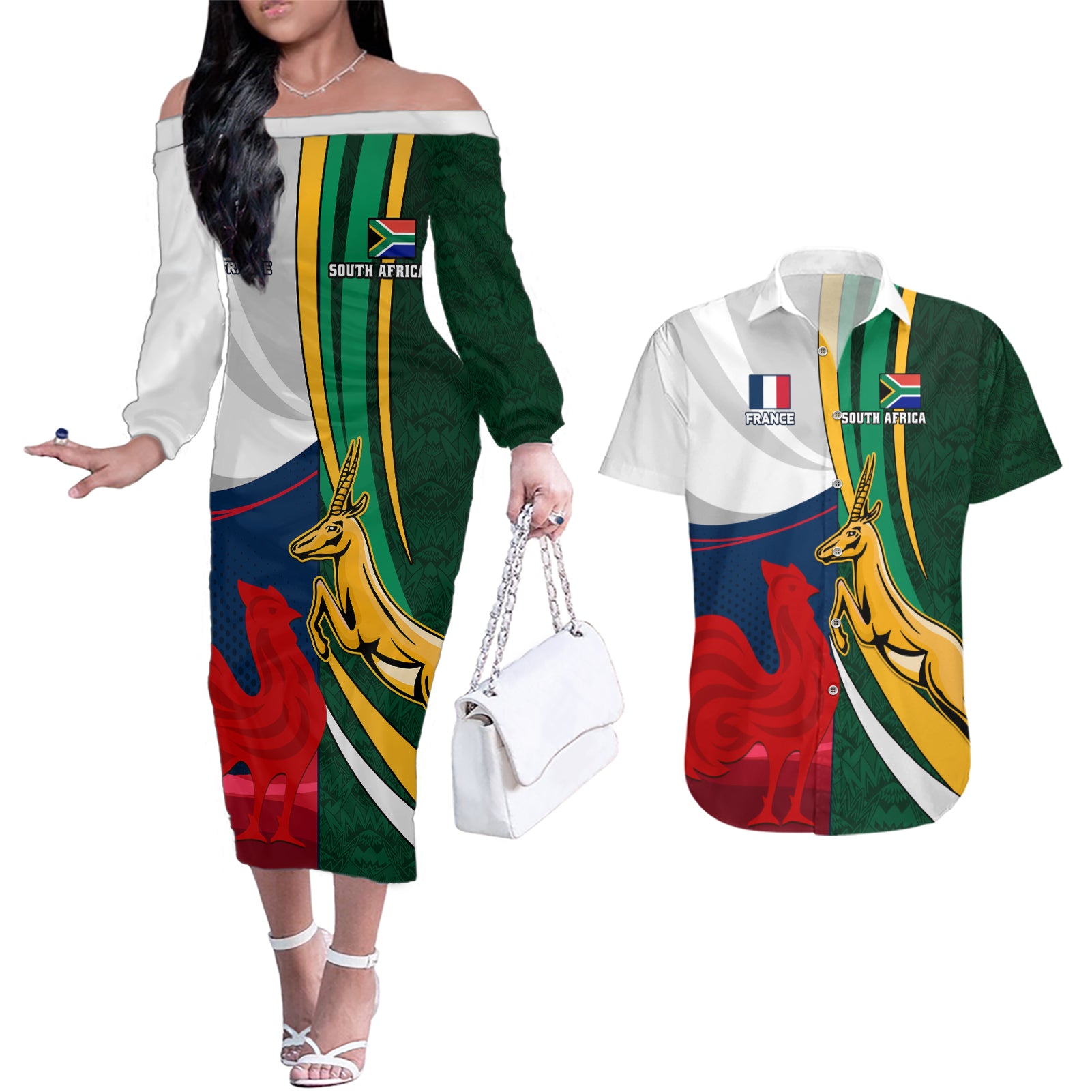 south-africa-and-france-rugby-couples-matching-off-the-shoulder-long-sleeve-dress-and-hawaiian-shirt-springbok-with-le-xv-de-france-2023-world-cup