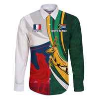 South Africa and France Rugby Family Matching Puletasi Dress and Hawaiian Shirt Springbok With Le XV de France 2023 World Cup - Wonder Print Shop